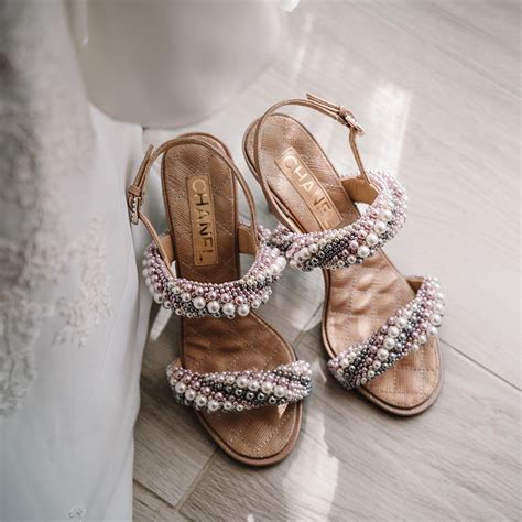 chanel jeweled shoes|grace chanel bridal shoes.